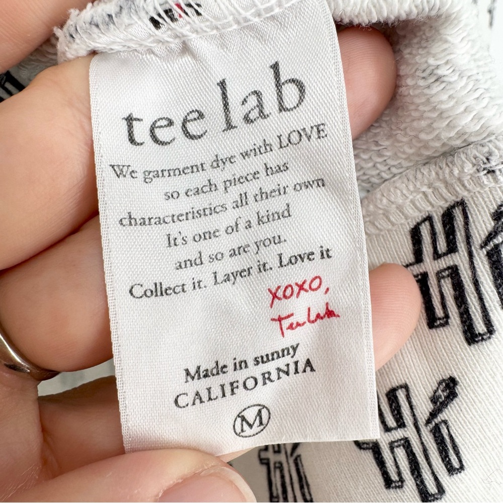 Frank & Eileen Tee Lab Hi Digital Print Sweatshirt Crew Neck White Size M Preppy - Picture 11 of 12